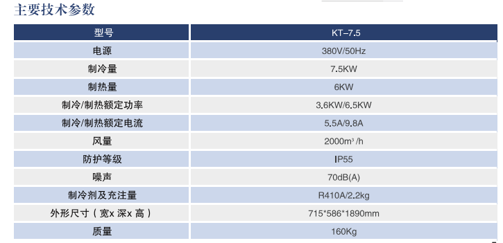 7.5kw儲能空調(diào)